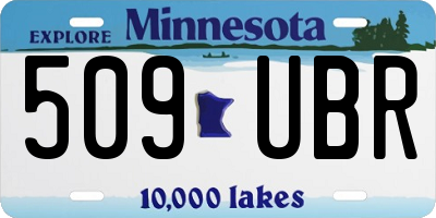 MN license plate 509UBR