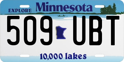 MN license plate 509UBT