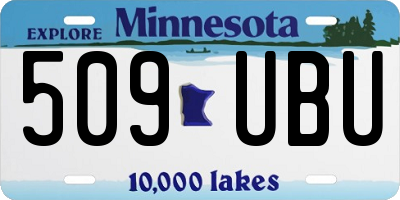 MN license plate 509UBU