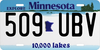 MN license plate 509UBV