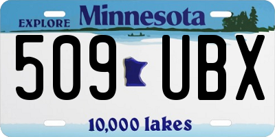 MN license plate 509UBX