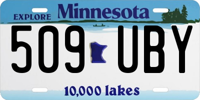 MN license plate 509UBY