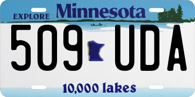 MN license plate 509UDA
