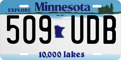 MN license plate 509UDB