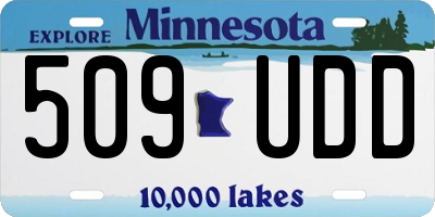 MN license plate 509UDD