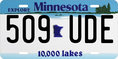 MN license plate 509UDE