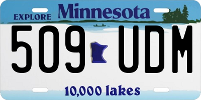 MN license plate 509UDM