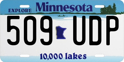 MN license plate 509UDP