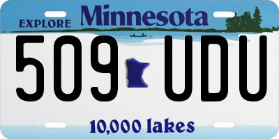 MN license plate 509UDU