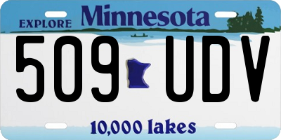 MN license plate 509UDV