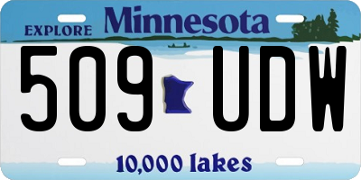 MN license plate 509UDW