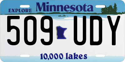 MN license plate 509UDY