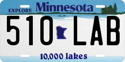 MN license plate 510LAB