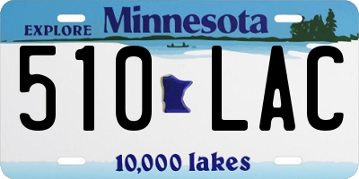 MN license plate 510LAC