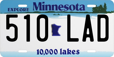 MN license plate 510LAD