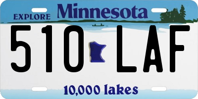 MN license plate 510LAF