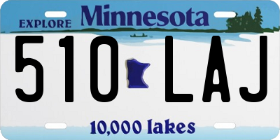 MN license plate 510LAJ