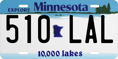 MN license plate 510LAL