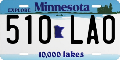 MN license plate 510LAO