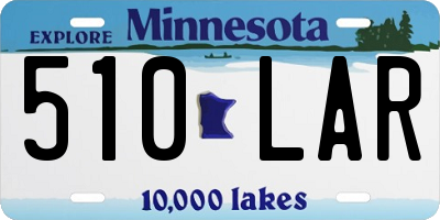 MN license plate 510LAR