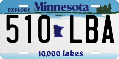 MN license plate 510LBA