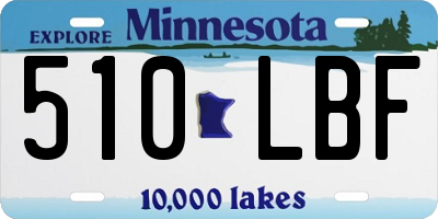 MN license plate 510LBF