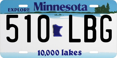 MN license plate 510LBG