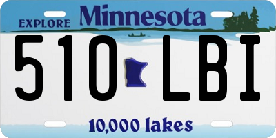 MN license plate 510LBI