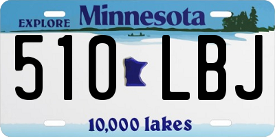 MN license plate 510LBJ