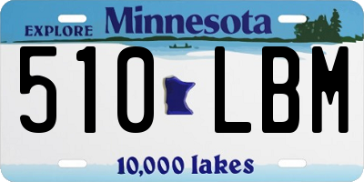 MN license plate 510LBM