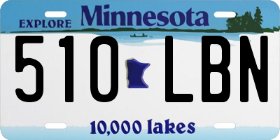 MN license plate 510LBN