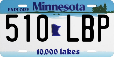 MN license plate 510LBP