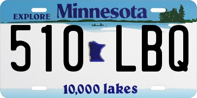 MN license plate 510LBQ