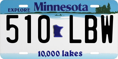 MN license plate 510LBW