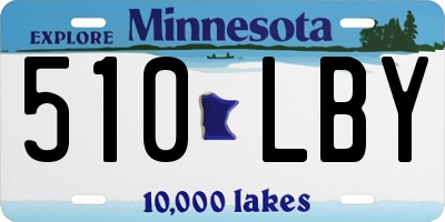 MN license plate 510LBY