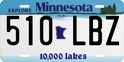 MN license plate 510LBZ