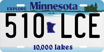MN license plate 510LCE