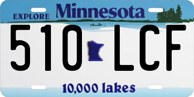 MN license plate 510LCF