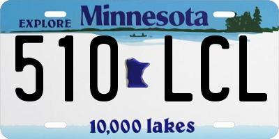 MN license plate 510LCL