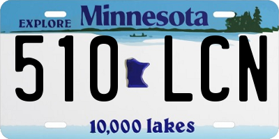 MN license plate 510LCN