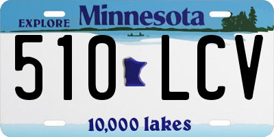 MN license plate 510LCV