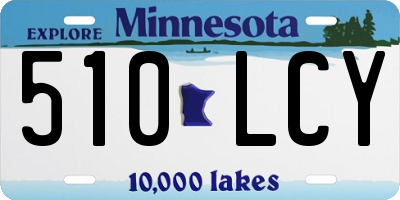 MN license plate 510LCY