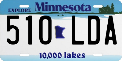 MN license plate 510LDA