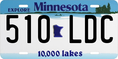 MN license plate 510LDC
