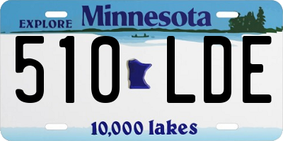 MN license plate 510LDE