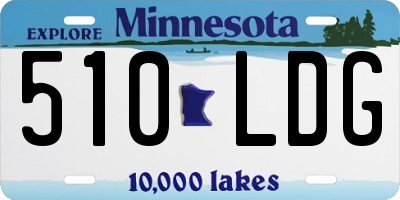 MN license plate 510LDG
