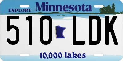 MN license plate 510LDK
