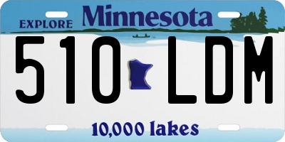 MN license plate 510LDM