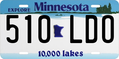 MN license plate 510LDO
