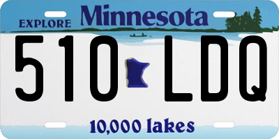 MN license plate 510LDQ